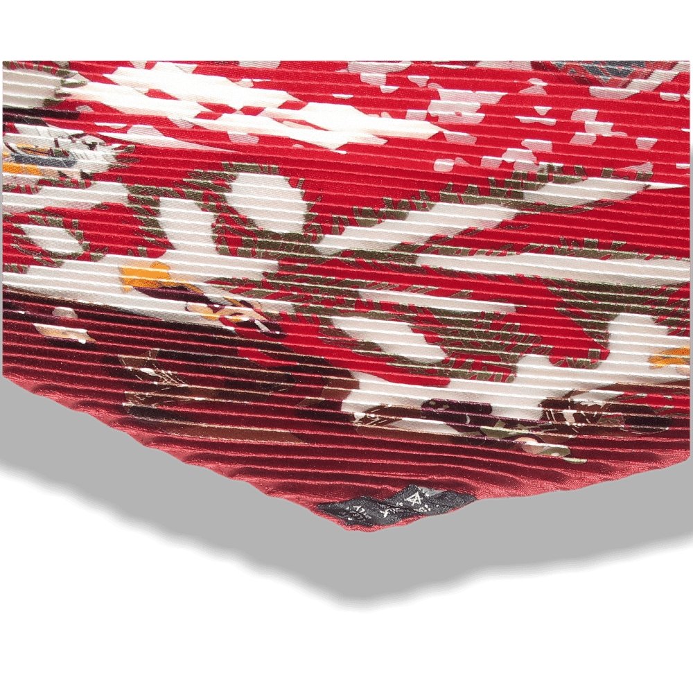 Hermes Burgundy Red Noel au 24 Faubourg Pleated Plisse Twill 90cm, NIB! - poupishop