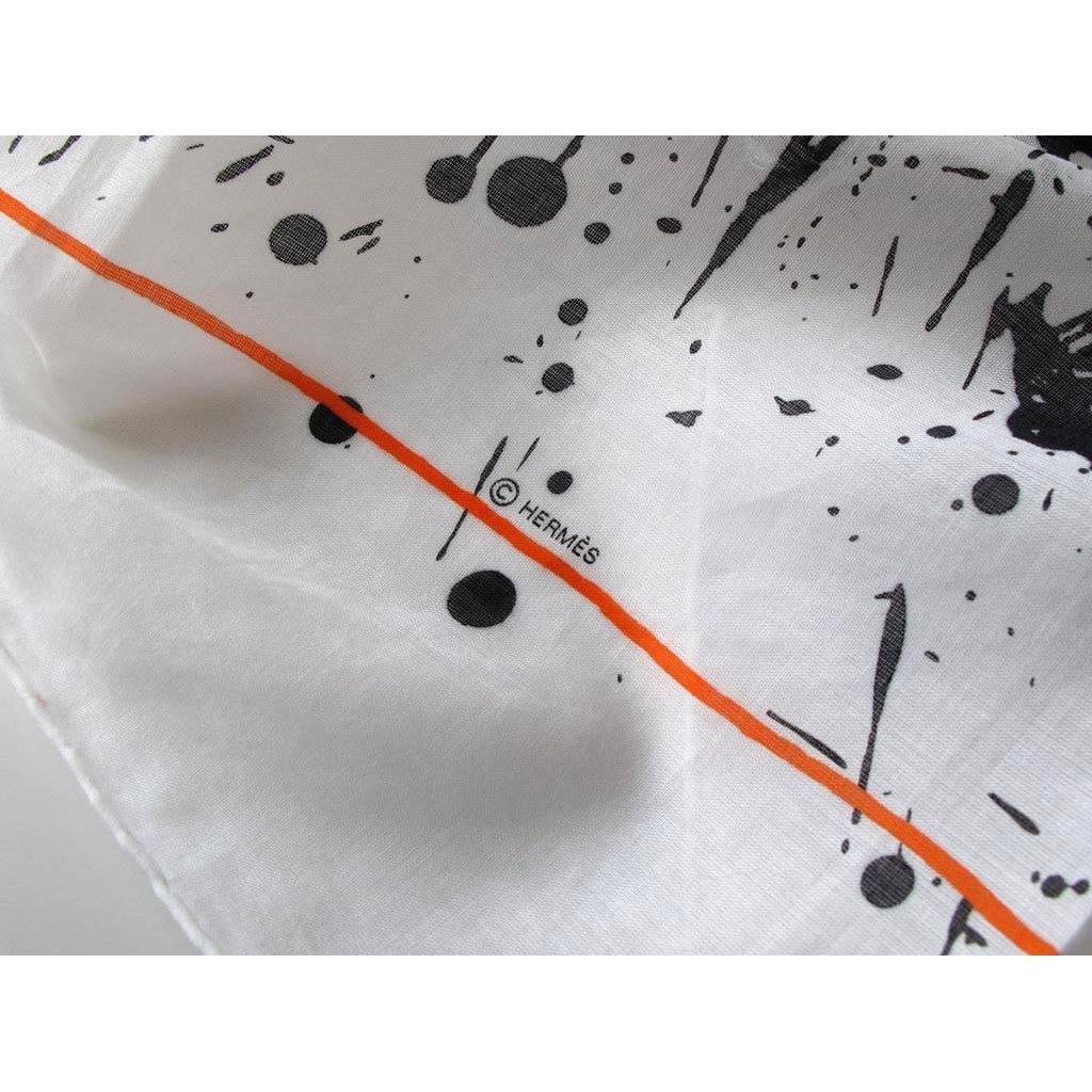 Hermes cheval surprise cotton scarf with charm
