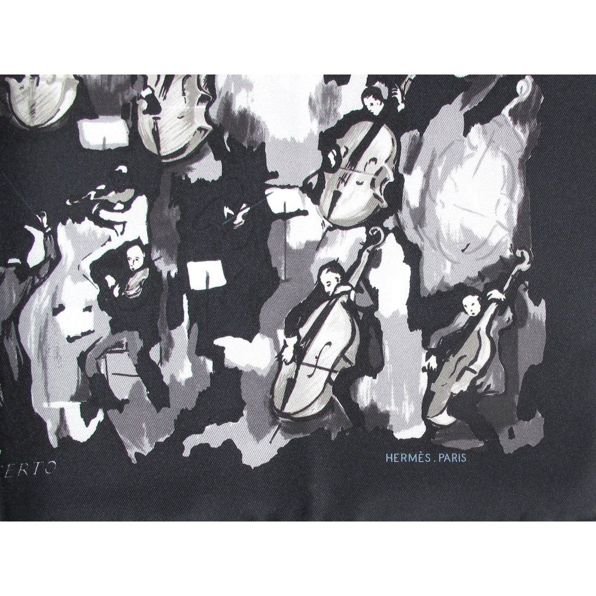 Hermes Concerto by JL Clerc Blanc Matte Overlay Twill Gavroche