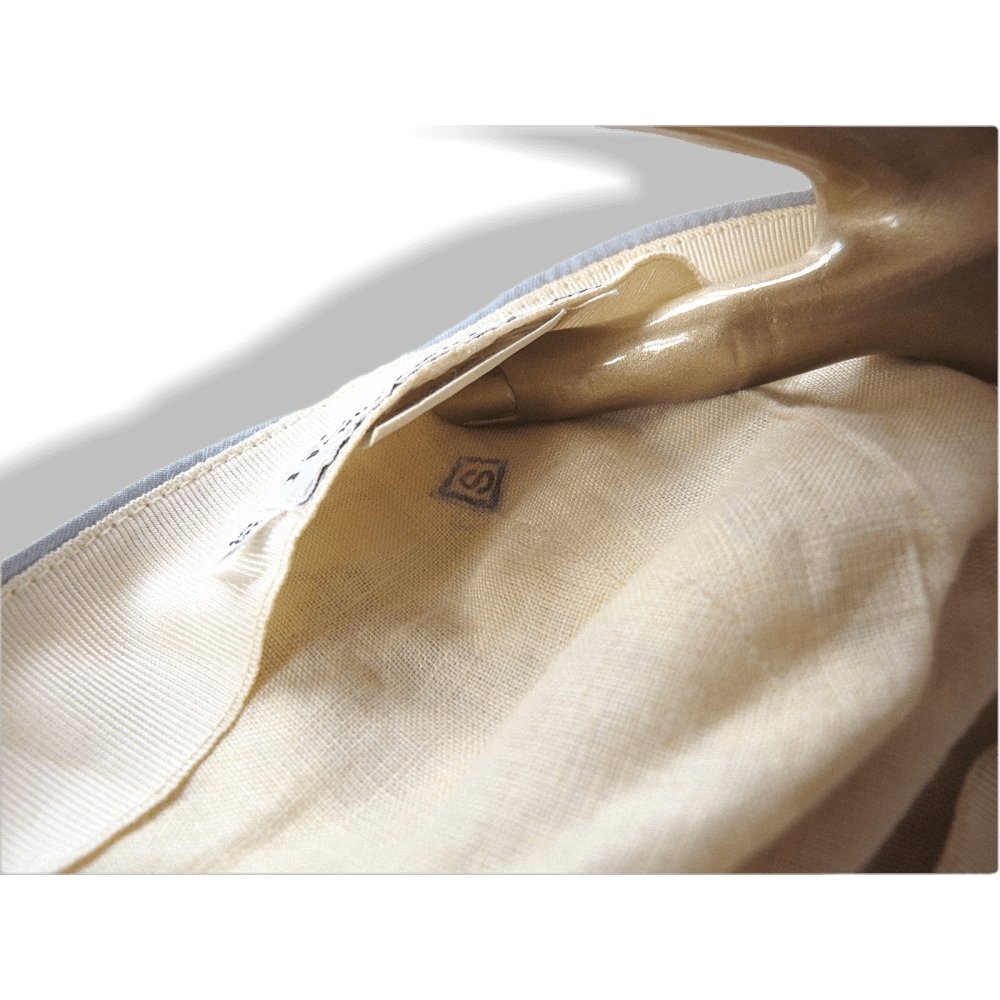 Hermes by Motsch Baby Blue Printed Silk Brides de Gala & Leather Strap Cap Hat Sz55, New! - poupishop