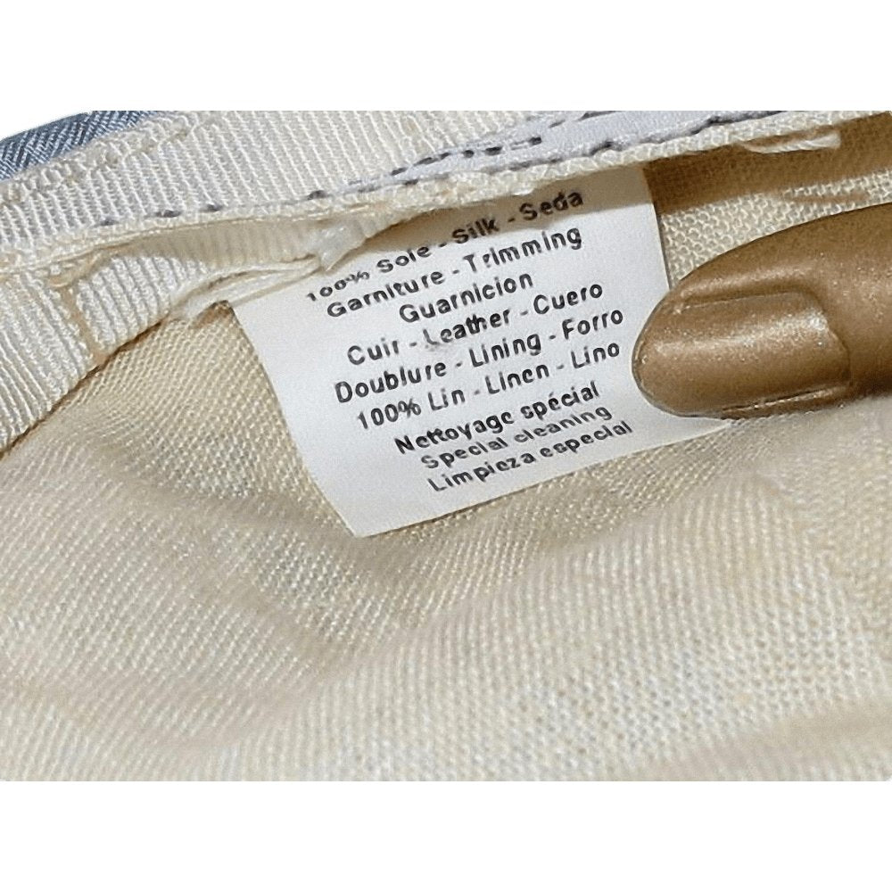Hermes by Motsch Baby Blue Printed Silk Brides de Gala & Leather Strap Cap Hat Sz55, New! - poupishop