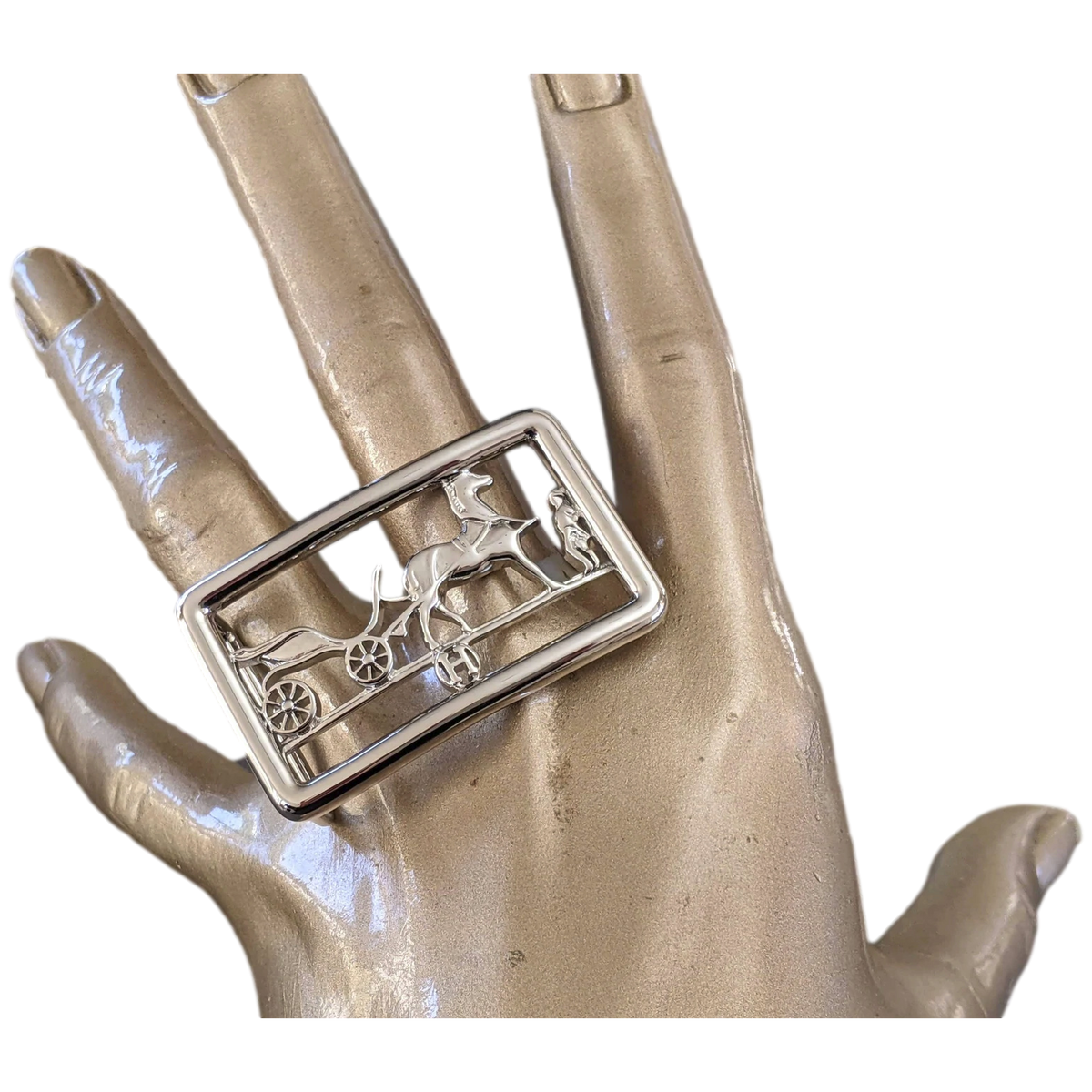 Hermes Shiny Silver/Palladium Caleche Buckle 24 mm