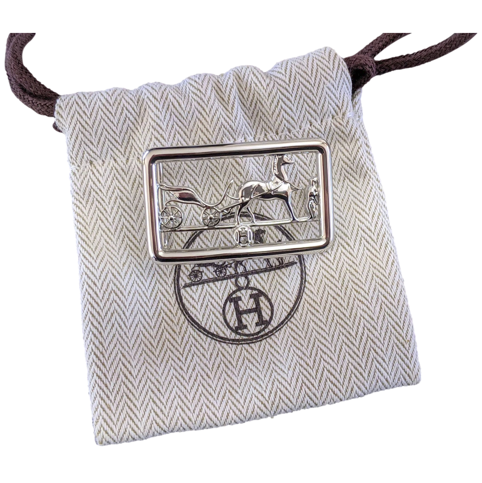 Hermes Shiny Silver/Palladium Caleche Buckle 24 mm
