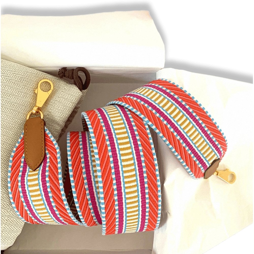 Hermes Capucine/Magnolia/Gold Swift SANGLE CAVALE 50 MM GOLD Bag Strap 105, NWTIB! - poupishop