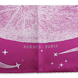 Hermes "Clair de Lune" by Dimitri Rybaltchenko Double Face Twill Scarf 90