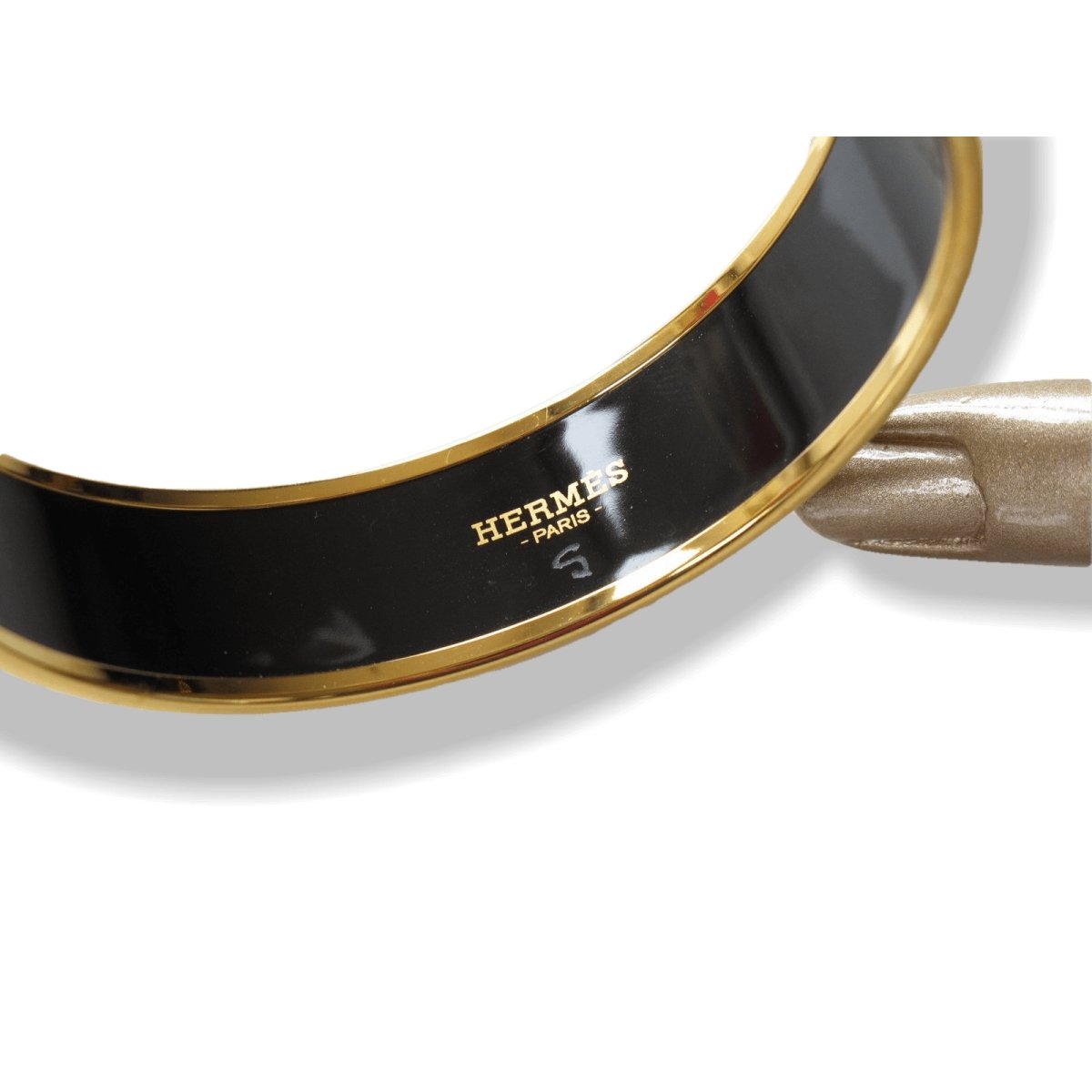 Hermes Coloured Enamel Gold Trim Paisley from Paisley Wide Bangle Bracelet 65, New! - poupishop
