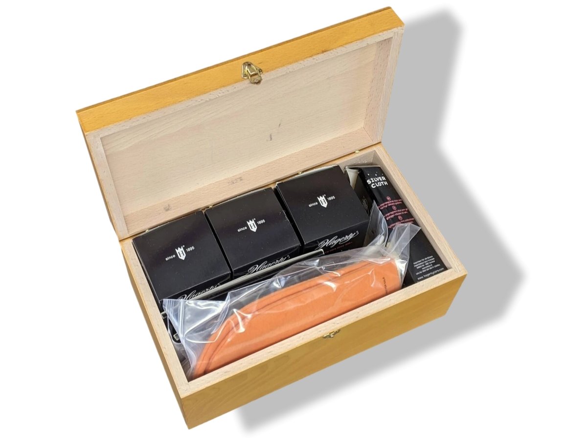 Hermes Complete Wooden Care Box for Cleaning Jewelry in Gold, Silver, Platinum, Rare and New!. - poupishop