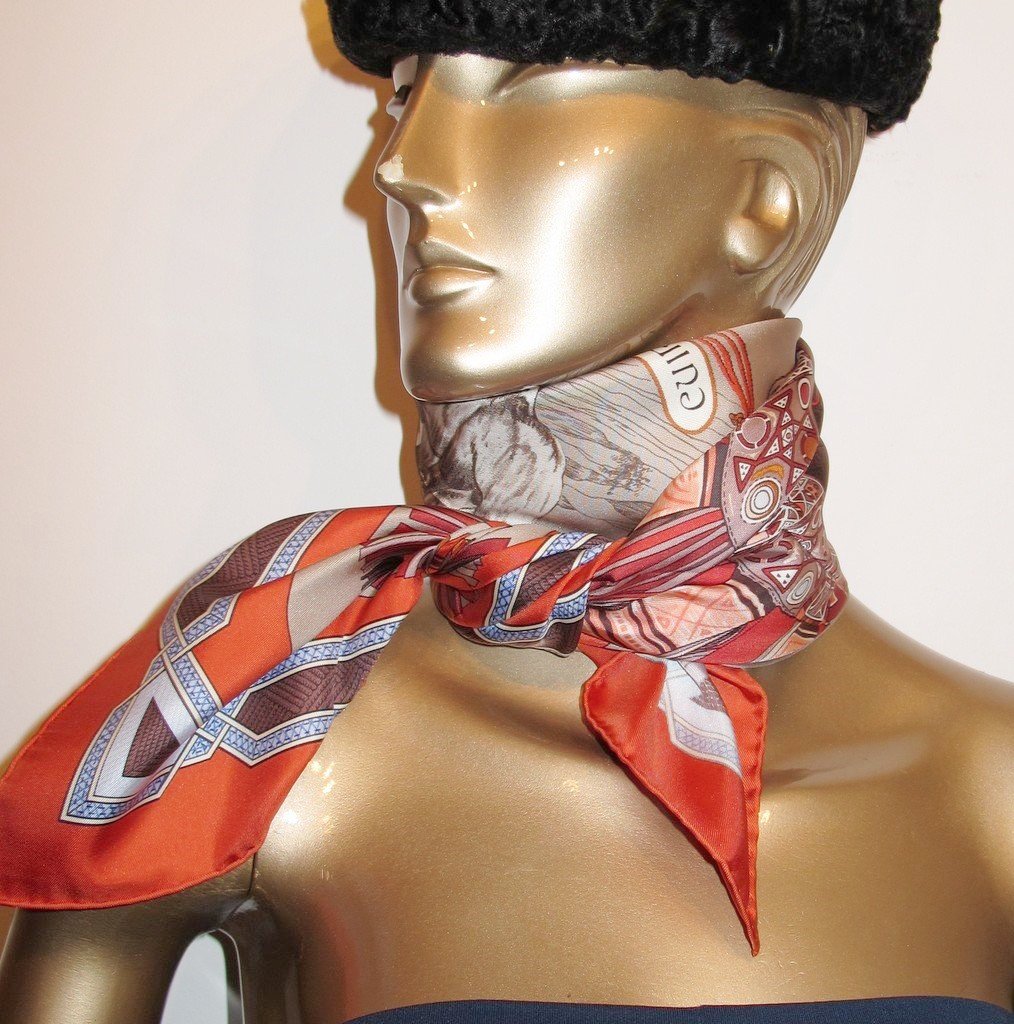 Hermes 2003 Etoupe Cuirs du Desert Twill 90 New!