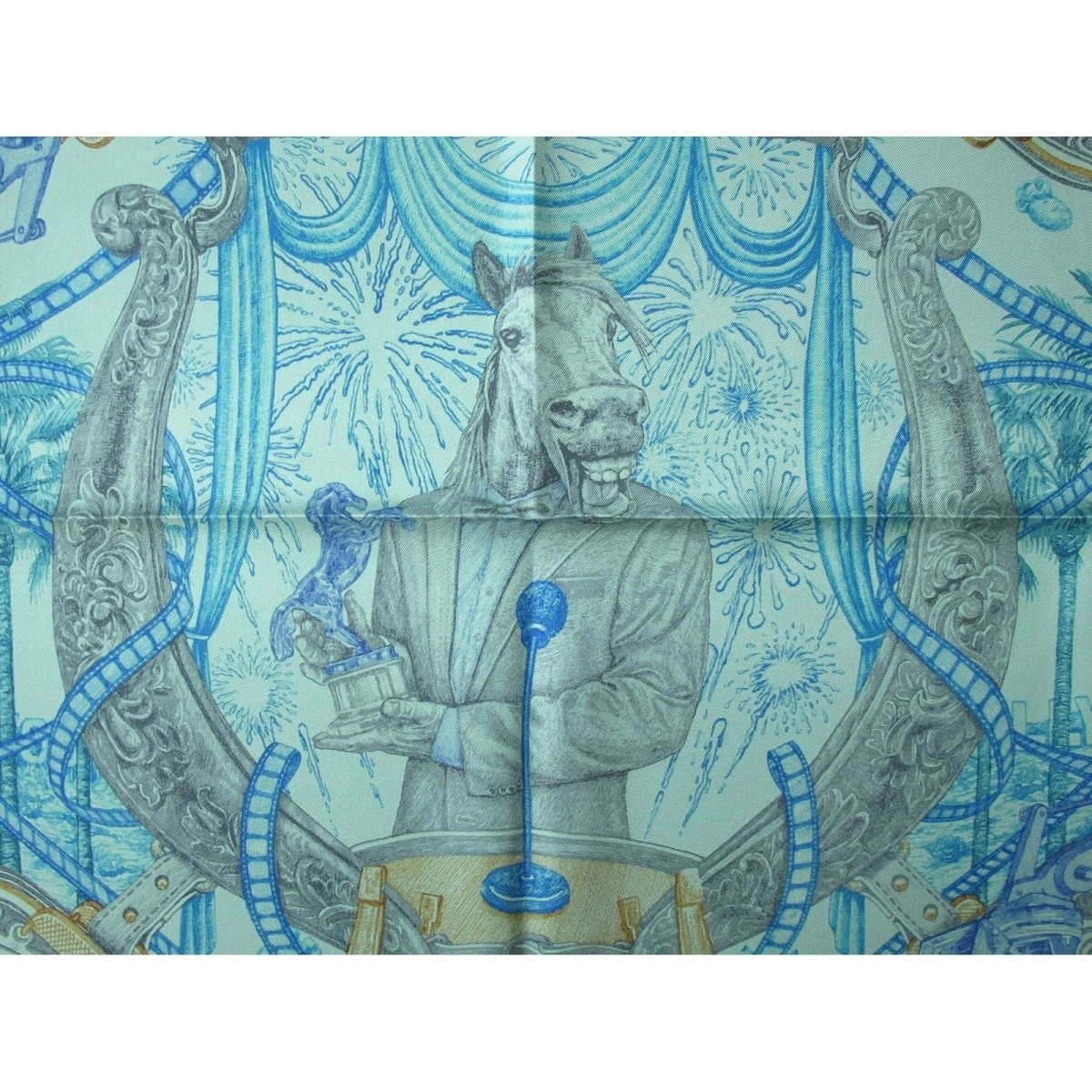 Hermes cw01 Jade Green Turquoise The Horscars Twill 90cm, NIB! - poupishop