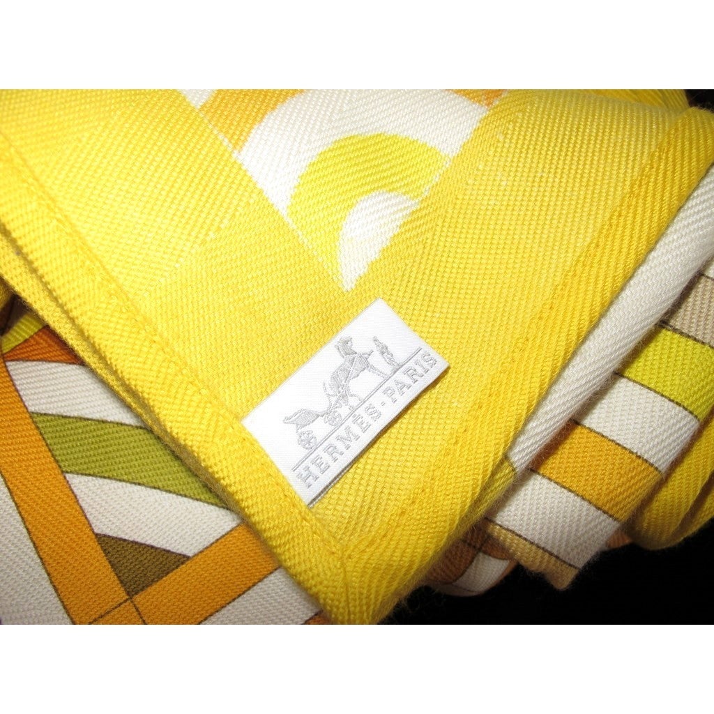 Hermes cw02 Soleil Spirographie 70% Cashmere Blanket Plaid GM - poupishop