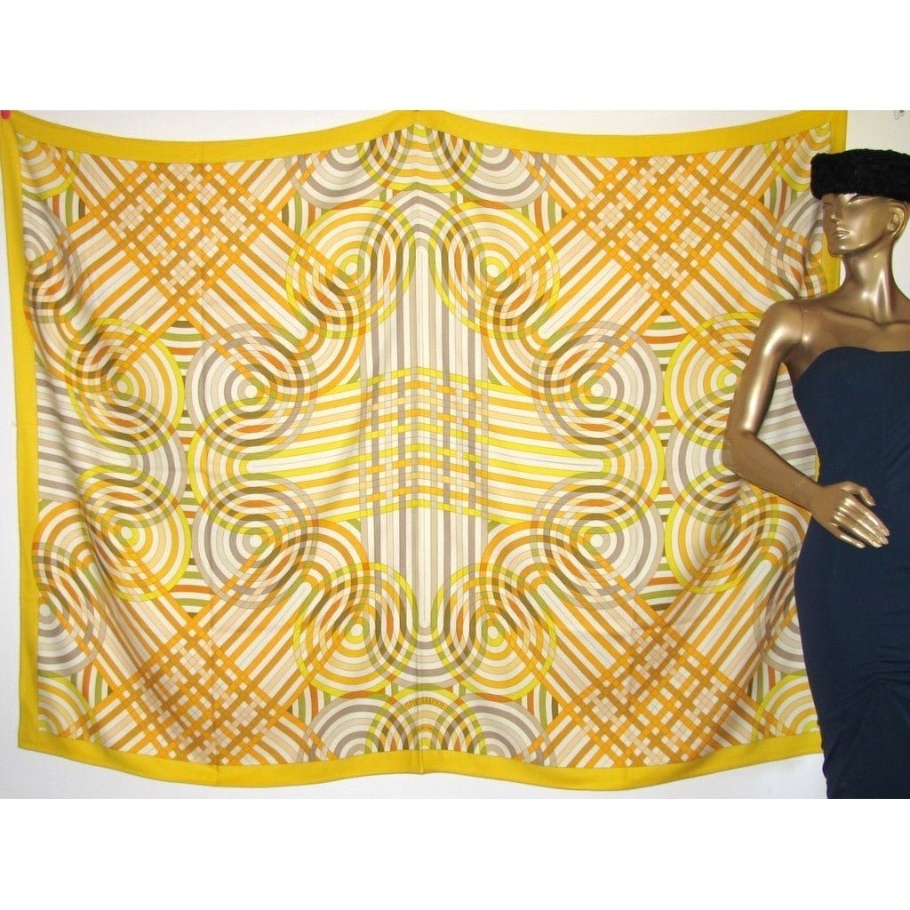 Hermes cw02 Soleil Spirographie 70% Cashmere Blanket Plaid GM - poupishop