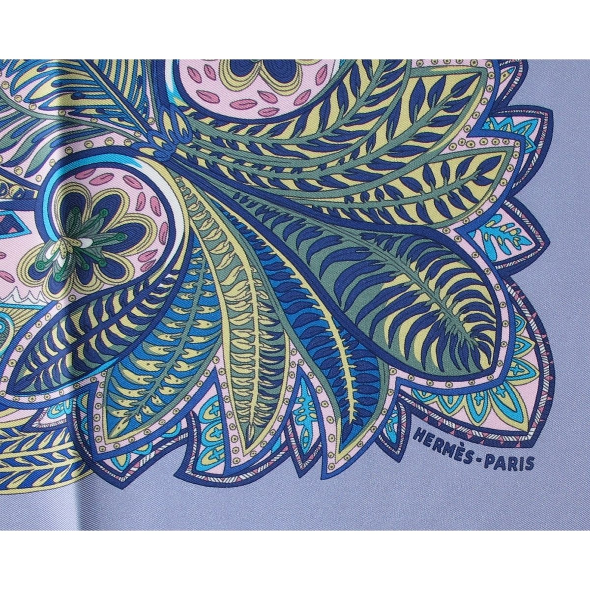Hermes cw06 Pink Blue Jardin de la Maharani Decadre Twill Gavroche 42cm, NWT! - poupishop