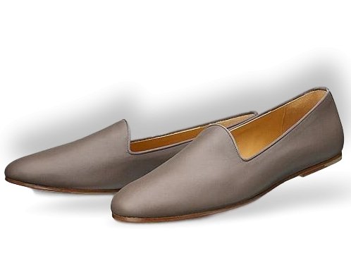 Hermes Elegant Gris Etain Nappa GASPARD Men's Loafers Mocassins Shoes, BNEW in White Box and Dustbag! - poupishop