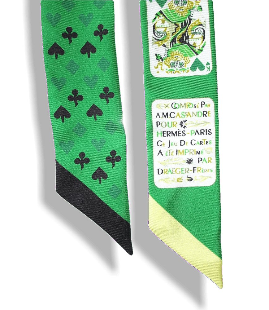 Hermes Emerald Black Yellow Jeu de Cartes by AM Cassandre Twilly, New! - poupishop