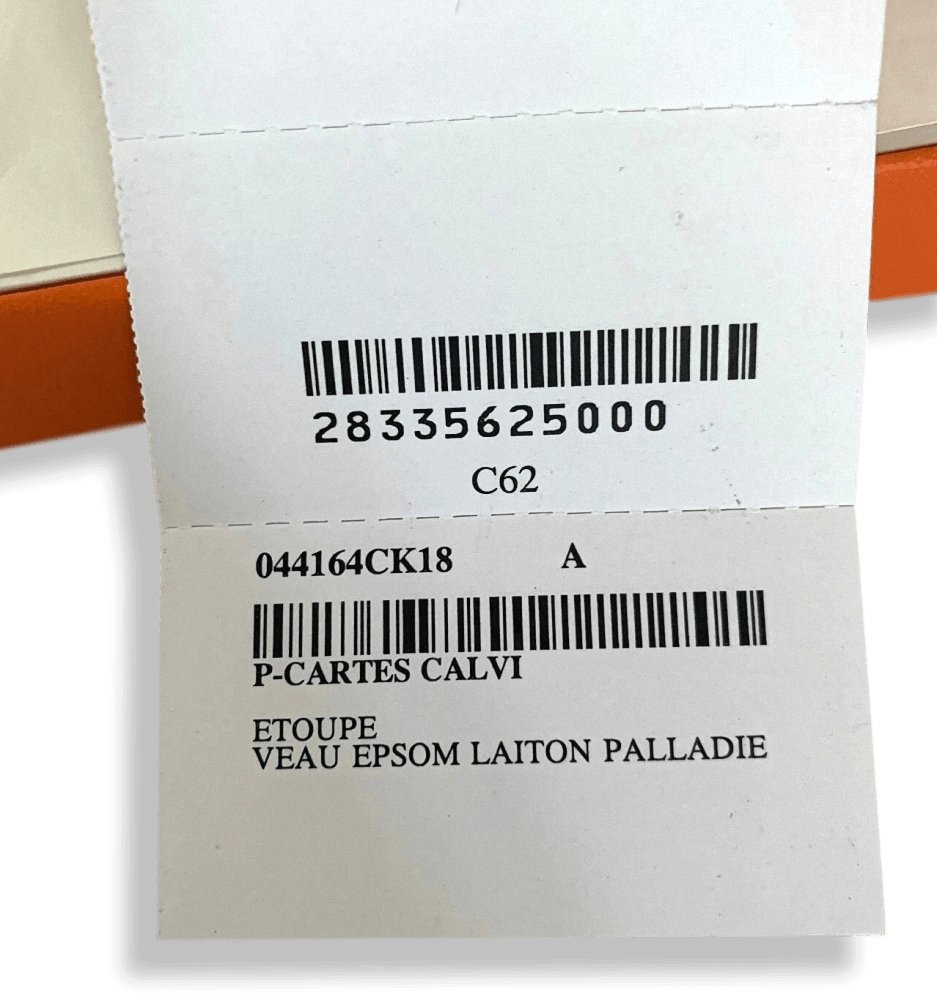 Hermes Etoupe in Epsom Calfskin Card Holder CALVI, New in Box! - poupishop
