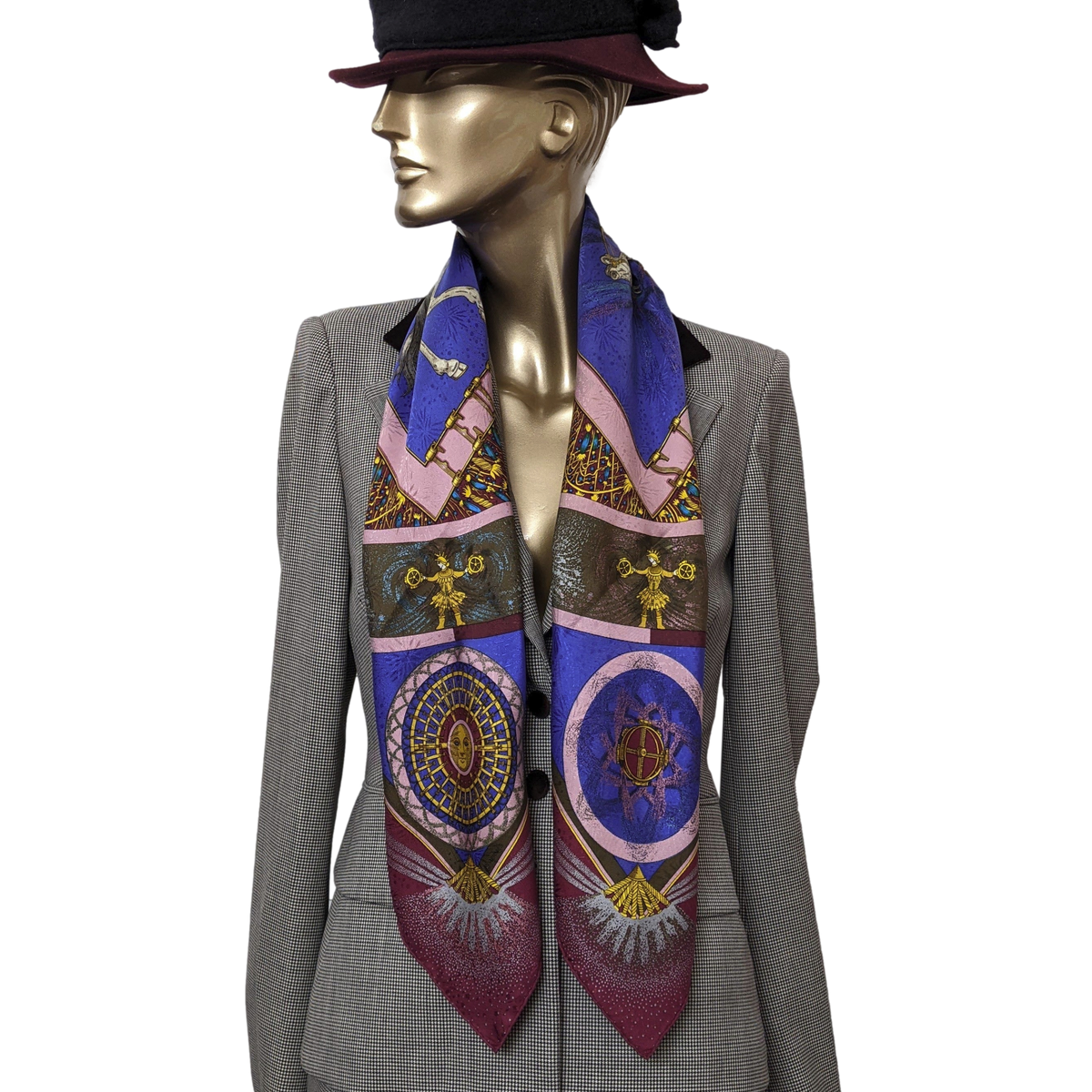 Hermes 1987 Celebrating 150 ans " Feux d'artifices 1937-1987 " by Michel Duchene Jacquard Twill 90cm