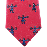 Hermes Red Celebration 150 Ans "Feux d'Artifice" Twill Silk Tie 8 cm,