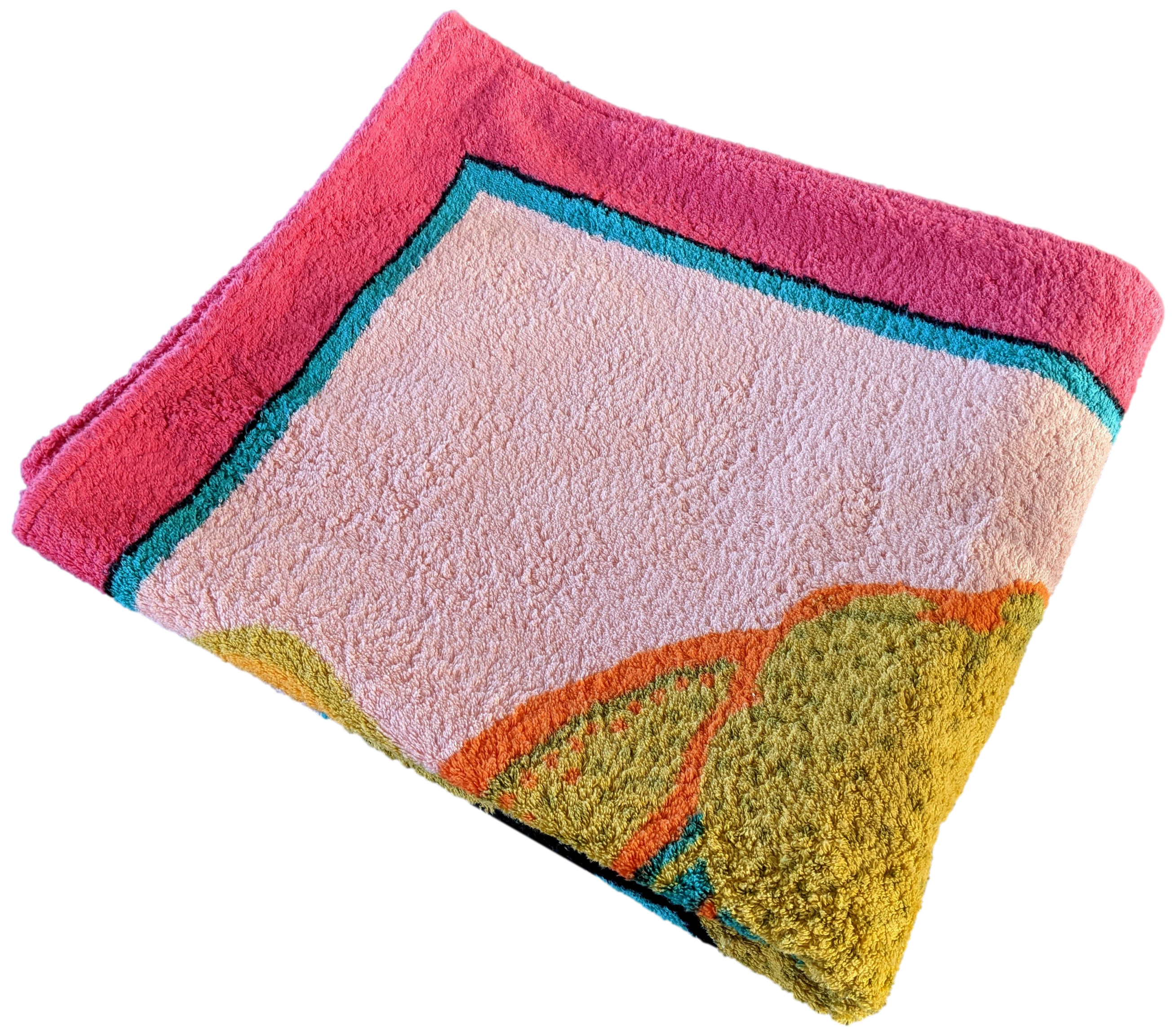 Hermes Vintage Cotton Terry "Fish" Beach Towel 90 x 150 cm