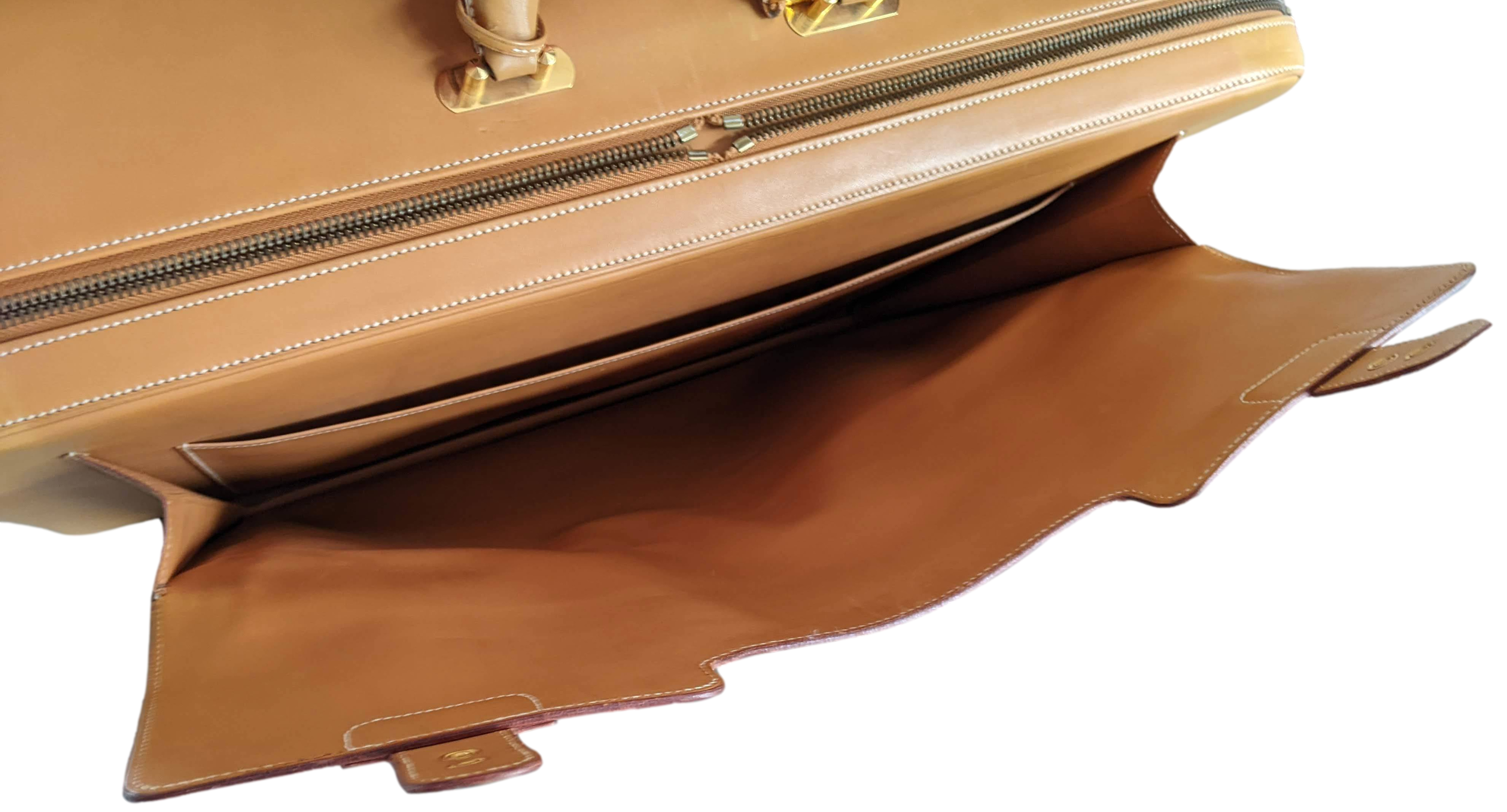 Hermes 1993 Vintage Calf " Flap Gusseted Suitcase " Valise Mallette, Exceptional and RARE !