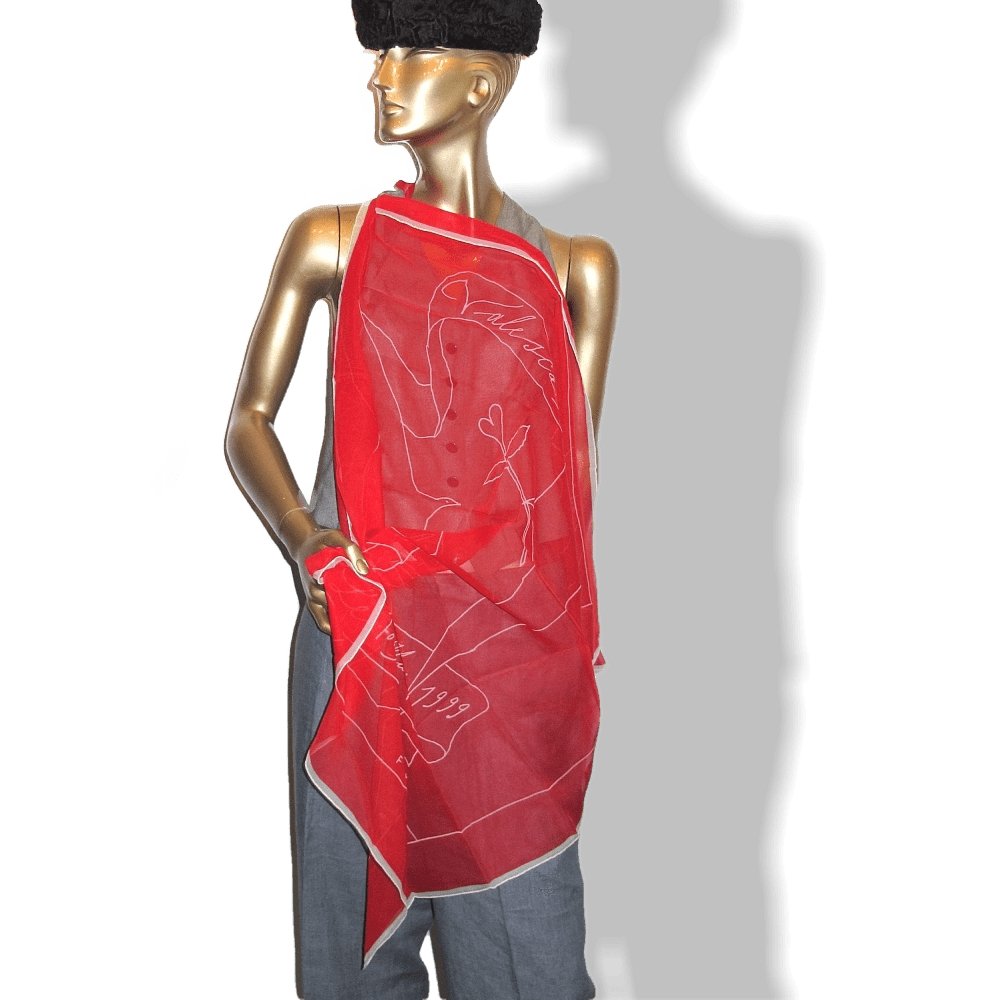 Folon & Hermes for the Marriage Valesca Dorst with Mathias Guerrand-Hermès in Marrakech Scarf 90