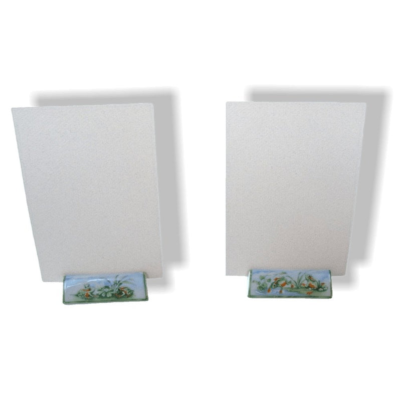 Hermes for Mass Media Set of 2 China Menu Place Cards with 12 Frog Paper Menus, New! - poupishop