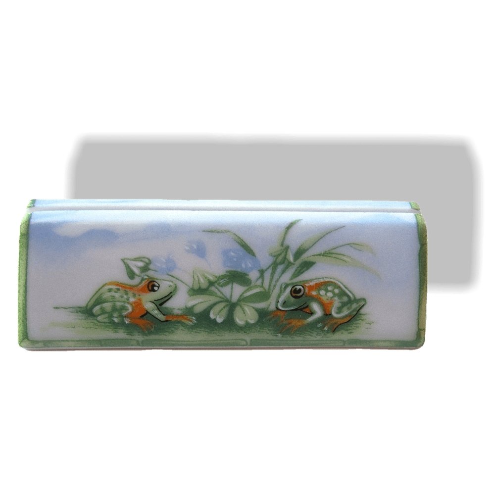 Hermes for Mass Media Set of 2 China Menu Place Cards with 12 Frog Paper Menus, New! - poupishop