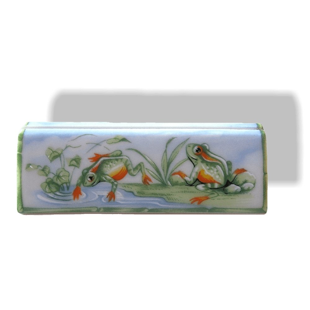 Hermes for Mass Media Set of 2 China Menu Place Cards with 12 Frog Paper Menus, New! - poupishop