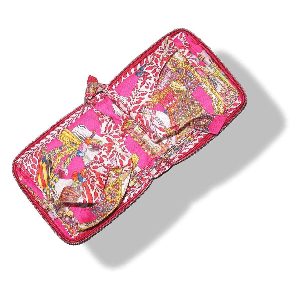 Hermes Fuchsia Red La Danse du cheval Marwari by Annie Faivre Silky Pop Bag, New! - poupishop