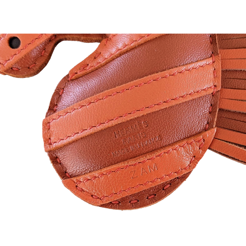 Hermes [200] Orange/Brique/Brun Accessoire de Sac "Geegee Savannah" Bag Charm