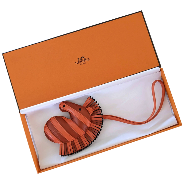 Hermes [200] Orange/Brique/Brun Accessoire de Sac "Geegee Savannah" Bag Charm