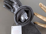 Hermes [GL02] Women's Noir/Anthracite GANTS FEMME RIVALE BI AGNEAU GLACE/CACHEMIRE Gloves, BNWTIB! - poupishop