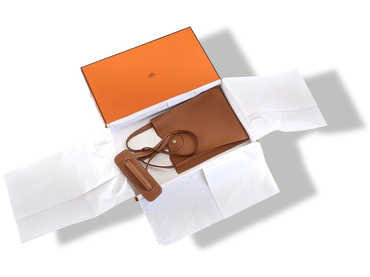 Hermes Gold Lambskin Leather Xtra Supple UNIFORME Crossbody Pochette Bag, BNIB! - poupishop