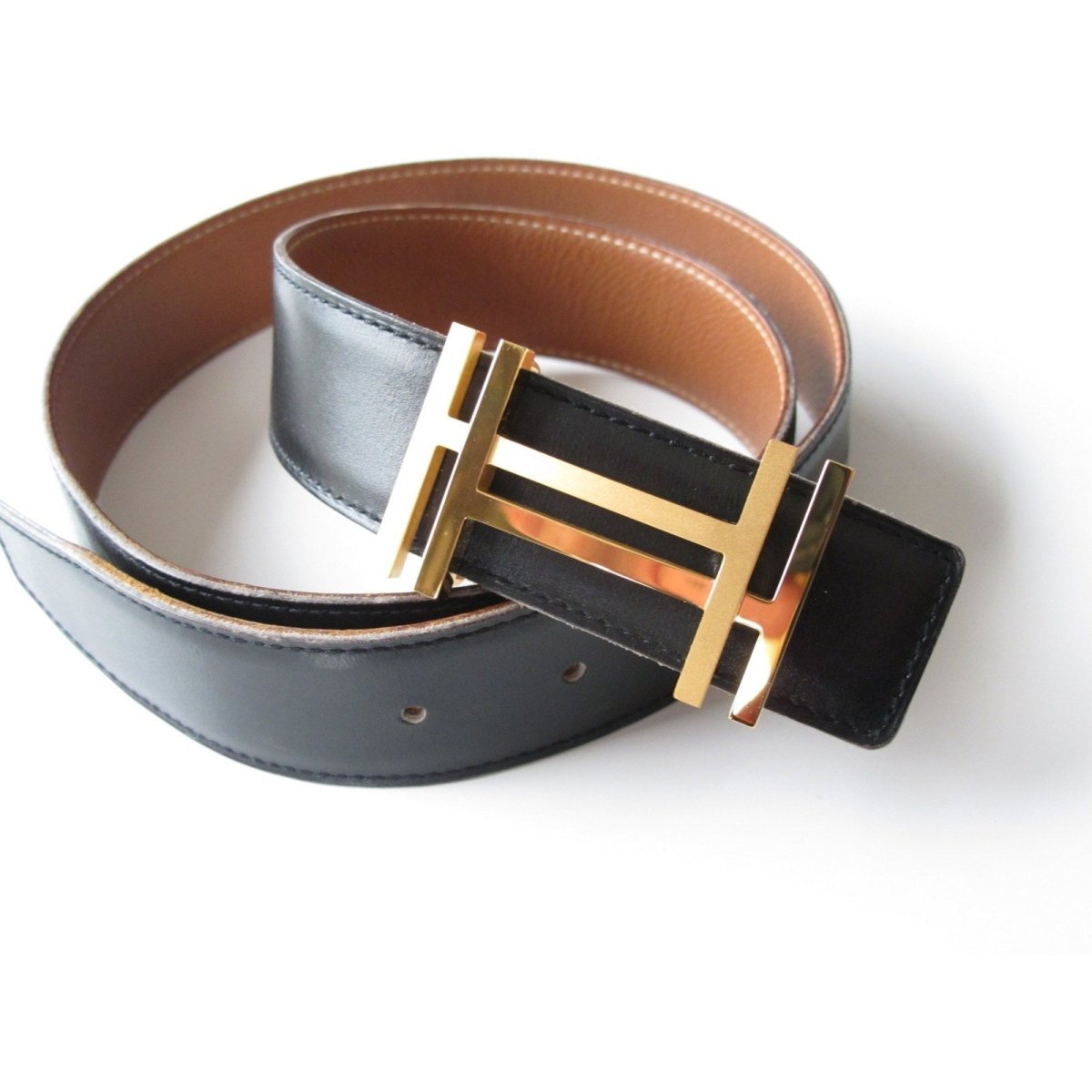 Hermes Gold Shiny/Matt H au Carre Buckle 32 mm - poupishop