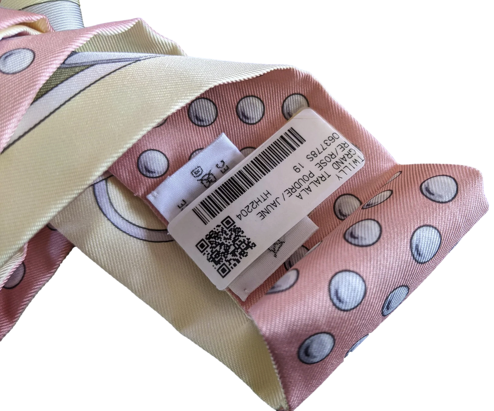 Hermes Rose Poudre/Jaune "Grand Tralala" by Virginie Jamin Twilly