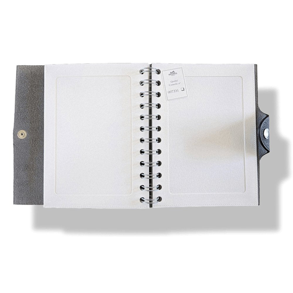 Hermes Graphite Togo Calfskin CAHIER ULYSSE PM + Refill PHOTOS NoteBook, BNWTIB! - poupishop