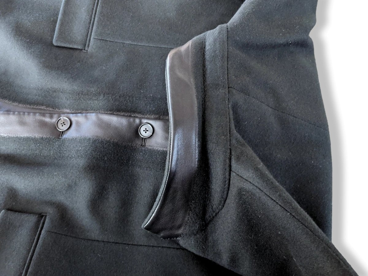 Hermes Green Chasse 100% Wool Men's Jacket with Lamskin Details Sz56, Pur Luxe! - poupishop