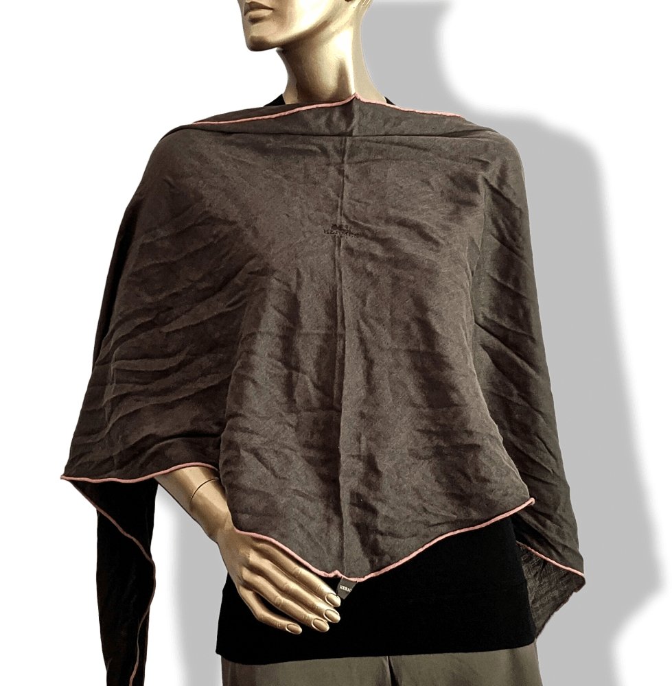 Hermes Green Cypres/Pink Cashmere LOSANGE CACHEMIRE GRAND MODELE GM, Men Collection, BNIB! - poupishop