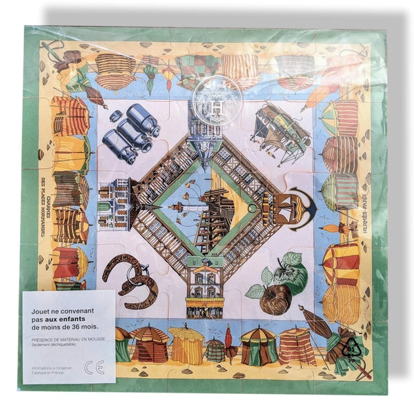 Hermes Green/White/Sun CHARMES DES PLAGES NORMANDES PUZZLE, BNEW in Blister! - poupishop
