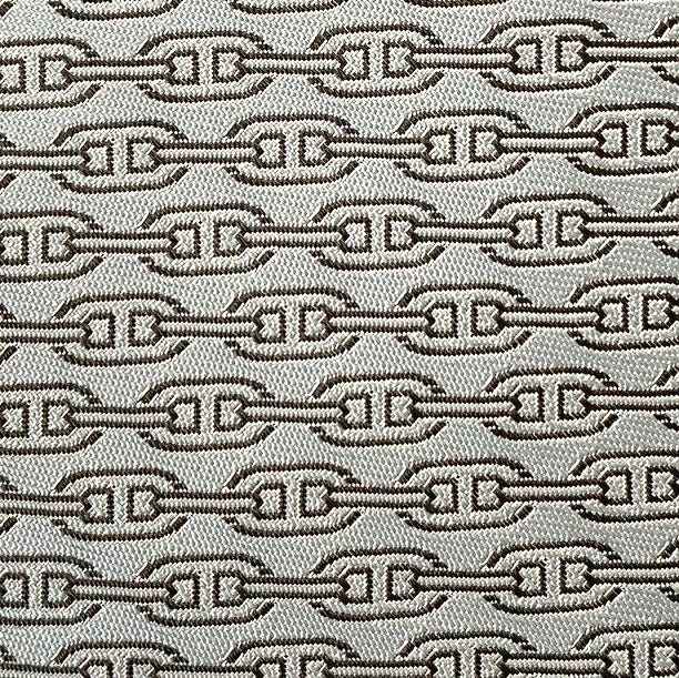 Hermes Grey Brown SOIE LOURDE - QUEEN MARY Chaine d'ancre Heavy Silk Tie 9cm, New in Pochette! - poupishop
