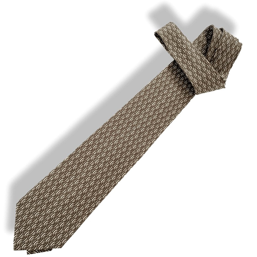 Hermes Grey Dark Brown White Scuba Diving MER ROUGE Twill Silk Tie 9cm, NWT in Pochette! - poupishop