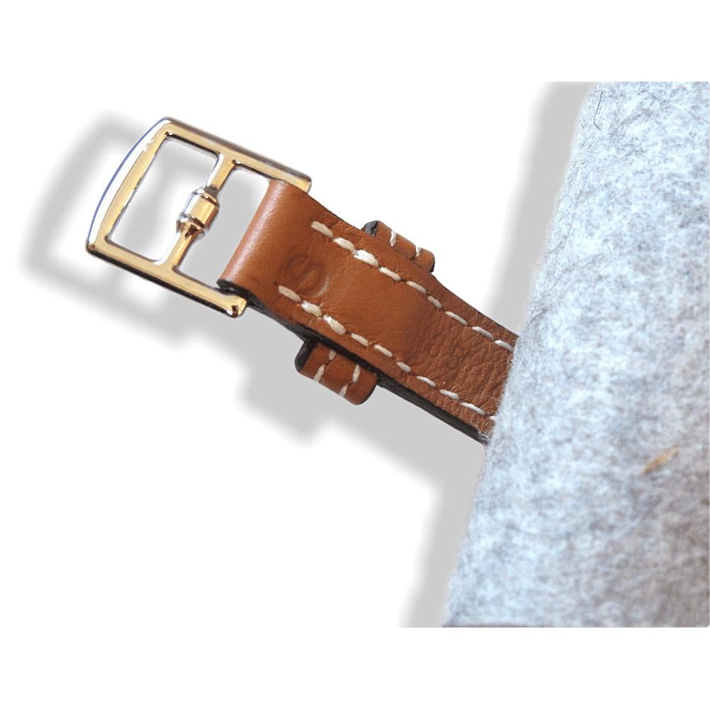 Hermes Grey Felt & Calfskin Fusion Women Belt sz85, NWT! - poupishop