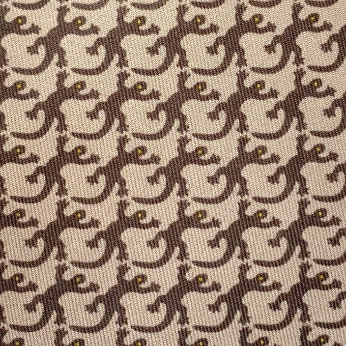 Hermes Grey Mole Absynthe GECKO Twill Silk Tie 9cm, New in Pochette! - poupishop