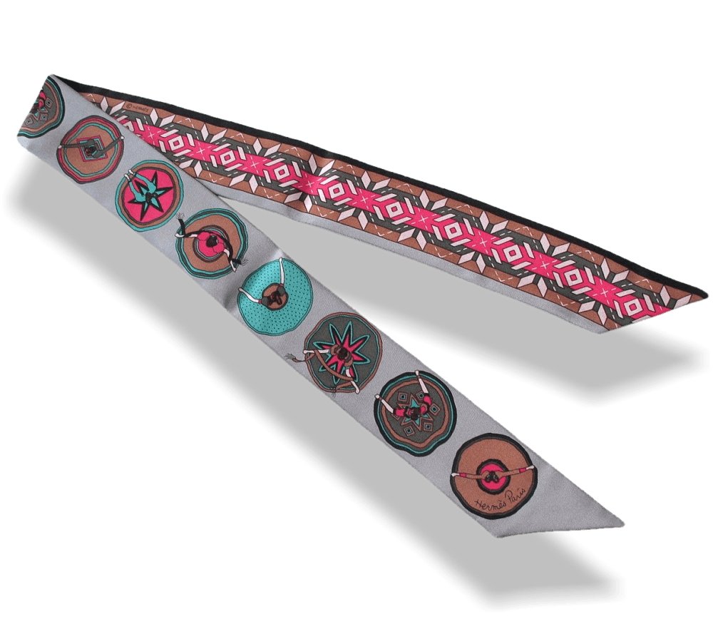 Hermes Grey Rasberry Belles du Mexique by Virginie Jamin Twilly, NIB! - poupishop