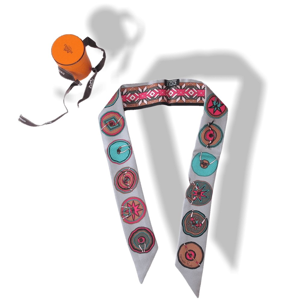 Hermes Grey Rasberry Belles du Mexique by Virginie Jamin Twilly, NIB! - poupishop