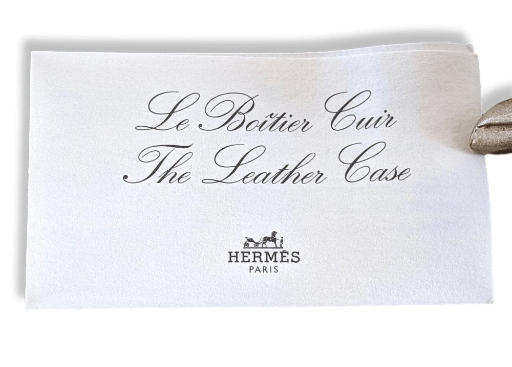 Hermes Home Set of 2 Empty Buffalo Leather Cases LE BOITIER CUIR for Vaporizer 75 ml, BNIB! - poupishop