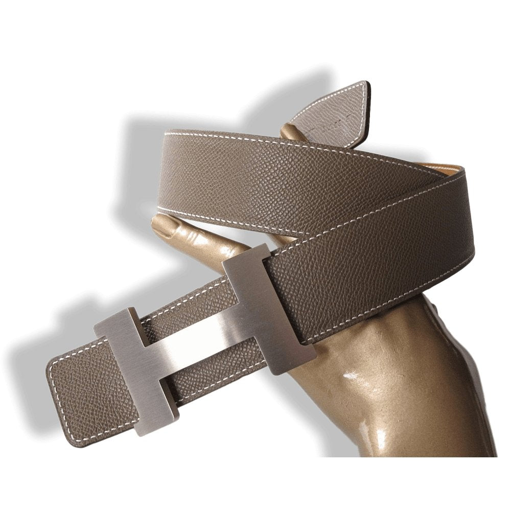 Hermes Huge Brushed Silver and Palladium Belt Buckle Constance 42 mm, New with Pouch! - poupishop
