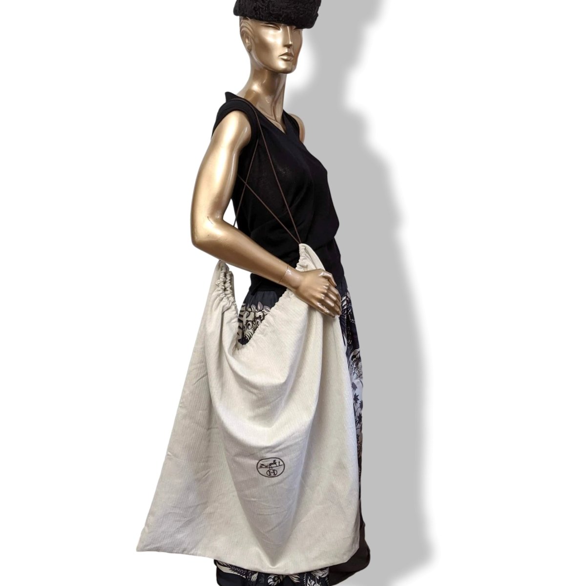 Hermes Huge DUSTBAG Chevron for Bag XXL 80 x 85 cm, New! - poupishop