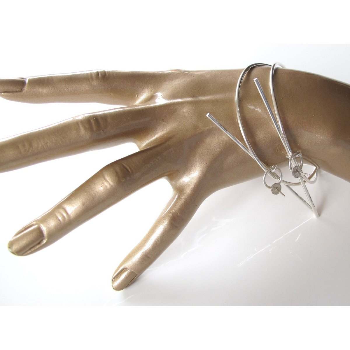 Hermes Huge pair of Creoles LOOP Pierced Earrings TGM, NIB! - poupishop