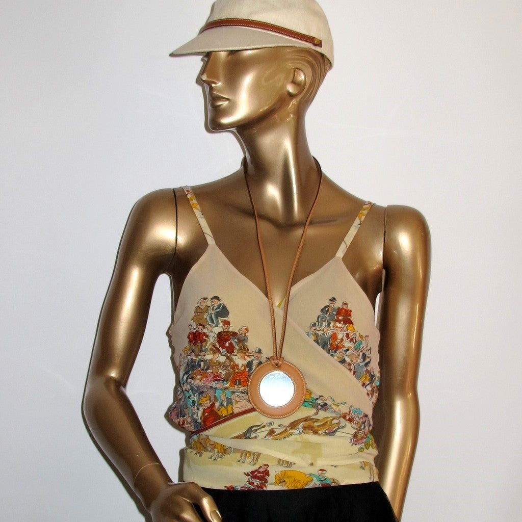 Hermes In The Pocket Barenia Mirror Pendant Sautoir, NIB! - poupishop