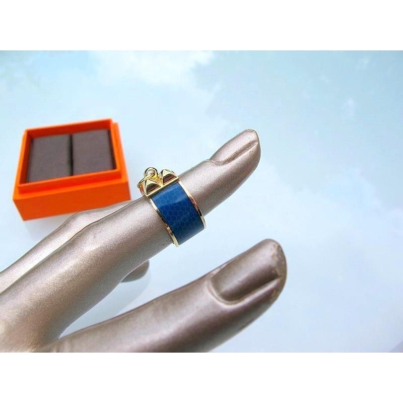 Hermes Joaillerie Gold 18k Enamel Collier de Chien CDC Ring, Box! - poupishop